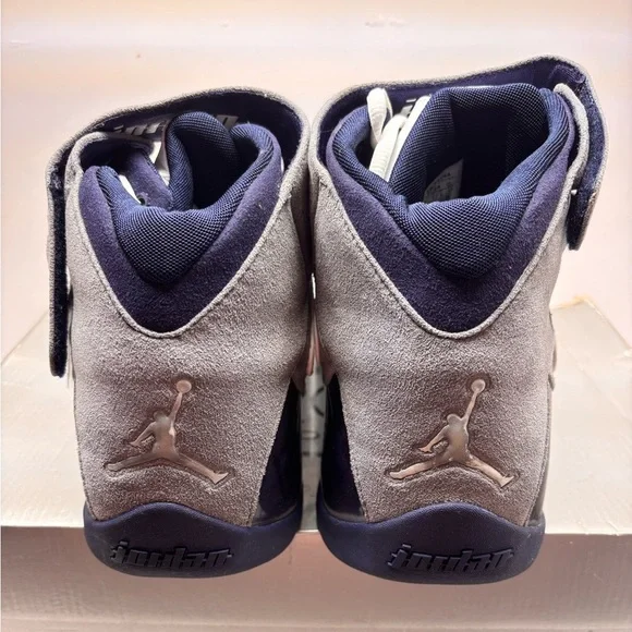 Rare Nike Air Jordan Team Strong Men Sz 13 Navy White Leather Sneaker 311868-102 - Picture 4 of 12